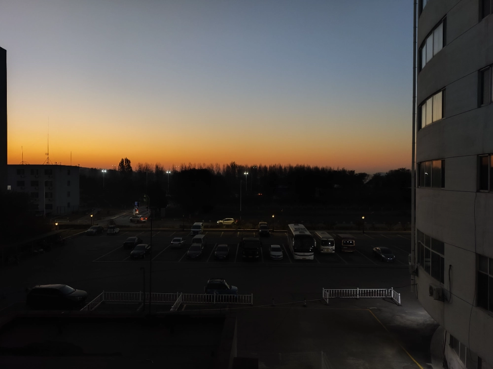 早上的东北,日出非常好看